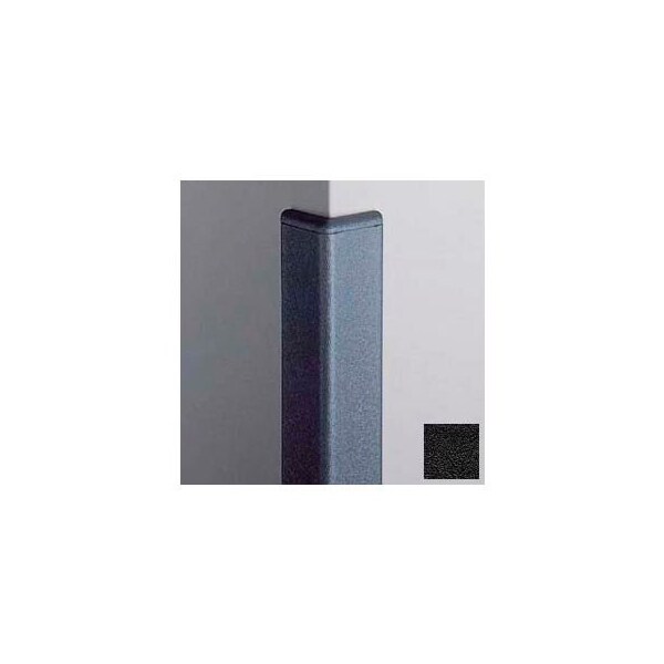 Pawling Surface Mounted Corner Guard 90Deg, 2'' Wings, 12' Height W/Caps, Black CG-20-12-1 - main